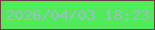 文字の大きさ：2、枠の色：6c3d45、背景の色：51ea59、文字の色：9ebccc 無料ブログパーツのブログ時計