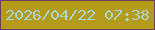 文字の大きさ：4、枠の色：6c3f59、背景の色：b49c1a、文字の色：aad5d7 無料ブログパーツのブログ時計