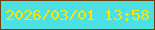 文字の大きさ：1、枠の色：6c410d、背景の色：4ce0e2、文字の色：fae601 無料ブログパーツのブログ時計