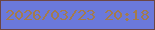 文字の大きさ：1、枠の色：6c4644、背景の色：6b79db、文字の色：a37b4d 無料ブログパーツのブログ時計