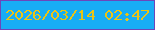 文字の大きさ：3、枠の色：6c46ba、背景の色：18adf5、文字の色：ebc415 無料ブログパーツのブログ時計