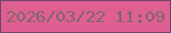 文字の大きさ：5、枠の色：6c486f、背景の色：e05f93、文字の色：7d6868 無料ブログパーツのブログ時計