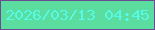 文字の大きさ：5、枠の色：6c4b93、背景の色：5add9f、文字の色：55fbe8 無料ブログパーツのブログ時計