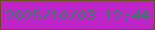 文字の大きさ：1、枠の色：6c4c1f、背景の色：bd23c6、文字の色：347f61 無料ブログパーツのブログ時計