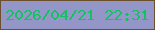 文字の大きさ：1、枠の色：6c4f2b、背景の色：9496c7、文字の色：12c260 無料ブログパーツのブログ時計