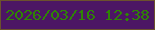 文字の大きさ：3、枠の色：6c512d、背景の色：4c1664、文字の色：2e8504 無料ブログパーツのブログ時計