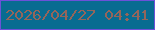 文字の大きさ：4、枠の色：6c51d8、背景の色：086c91、文字の色：94655a 無料ブログパーツのブログ時計