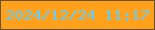 文字の大きさ：4、枠の色：6c522b、背景の色：ffa11a、文字の色：6accf4 無料ブログパーツのブログ時計
