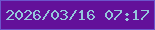 文字の大きさ：5、枠の色：6c54cb、背景の色：63109a、文字の色：95c6db 無料ブログパーツのブログ時計
