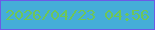 文字の大きさ：1、枠の色：6c5be6、背景の色：45aed8、文字の色：6ec658 無料ブログパーツのブログ時計