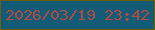 文字の大きさ：5、枠の色：6c5f02、背景の色：135b76、文字の色：ad4d41 無料ブログパーツのブログ時計