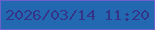 文字の大きさ：5、枠の色：6c60cc、背景の色：2369b1、文字の色：343589 無料ブログパーツのブログ時計