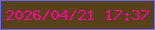 文字の大きさ：1、枠の色：6c69f6、背景の色：574217、文字の色：fa019e 無料ブログパーツのブログ時計