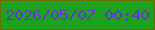 文字の大きさ：3、枠の色：6c6b03、背景の色：1ca21c、文字の色：6235d7 無料ブログパーツのブログ時計