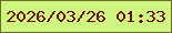 文字の大きさ：4、枠の色：6c6c25、背景の色：cef77f、文字の色：6b1002 無料ブログパーツのブログ時計