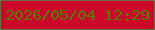 文字の大きさ：5、枠の色：6c6f41、背景の色：cc072a、文字の色：517e04 無料ブログパーツのブログ時計