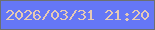 文字の大きさ：1、枠の色：6c7070、背景の色：6577f6、文字の色：e5cab4 無料ブログパーツのブログ時計