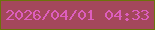 文字の大きさ：2、枠の色：6c730b、背景の色：a4475c、文字の色：dd5ebe 無料ブログパーツのブログ時計