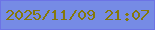 文字の大きさ：4、枠の色：6c73e5、背景の色：768be5、文字の色：85780a 無料ブログパーツのブログ時計