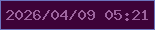 文字の大きさ：4、枠の色：6c74be、背景の色：3d0338、文字の色：9d649e 無料ブログパーツのブログ時計