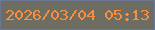 文字の大きさ：5、枠の色：6c7696、背景の色：6d6d62、文字の色：fc8e3e 無料ブログパーツのブログ時計