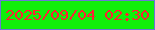文字の大きさ：5、枠の色：6c76d8、背景の色：11ef0b、文字の色：ff2133 無料ブログパーツのブログ時計