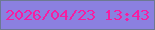 文字の大きさ：4、枠の色：6c7992、背景の色：8b80e0、文字の色：f71da1 無料ブログパーツのブログ時計
