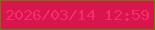 文字の大きさ：3、枠の色：6c7b08、背景の色：d7164e、文字の色：f9296a 無料ブログパーツのブログ時計
