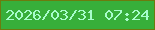文字の大きさ：3、枠の色：6c7b0e、背景の色：37af3a、文字の色：a7fdcb 無料ブログパーツのブログ時計