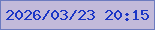 文字の大きさ：1、枠の色：6c7bbf、背景の色：c2bada、文字の色：1b36c6 無料ブログパーツのブログ時計