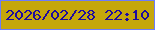 文字の大きさ：4、枠の色：6c7cfb、背景の色：c5a70b、文字の色：1d0b9f 無料ブログパーツのブログ時計