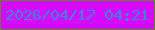 文字の大きさ：3、枠の色：6c7e2d、背景の色：d509fe、文字の色：3e85d5 無料ブログパーツのブログ時計