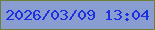 文字の大きさ：2、枠の色：6c8037、背景の色：8a9dd0、文字の色：1c30e1 無料ブログパーツのブログ時計