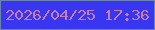 文字の大きさ：1、枠の色：6c83b1、背景の色：3936f1、文字の色：ca7db1 無料ブログパーツのブログ時計