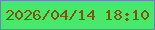 文字の大きさ：2、枠の色：6c83b5、背景の色：47e86b、文字の色：7c560b 無料ブログパーツのブログ時計