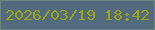 文字の大きさ：1、枠の色：6c857e、背景の色：536b7f、文字の色：9ca415 無料ブログパーツのブログ時計
