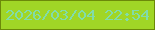 文字の大きさ：5、枠の色：6c8909、背景の色：a0d626、文字の色：81dcaa 無料ブログパーツのブログ時計