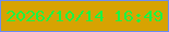 文字の大きさ：4、枠の色：6c8cf3、背景の色：d7a302、文字の色：1bf442 無料ブログパーツのブログ時計