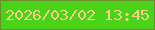 文字の大きさ：1、枠の色：6c8d2d、背景の色：4ad318、文字の色：f5cf88 無料ブログパーツのブログ時計
