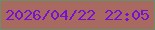 文字の大きさ：2、枠の色：6c8e66、背景の色：a86a60、文字の色：7811cf 無料ブログパーツのブログ時計