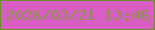 文字の大きさ：3、枠の色：6c9029、背景の色：d85ec3、文字の色：8b9344 無料ブログパーツのブログ時計