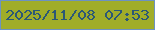 文字の大きさ：2、枠の色：6c92c2、背景の色：a0ad29、文字の色：2b5876 無料ブログパーツのブログ時計