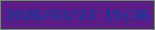 文字の大きさ：4、枠の色：6c9660、背景の色：5d1d89、文字の色：053f9d 無料ブログパーツのブログ時計