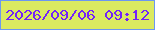 文字の大きさ：2、枠の色：6c97f0、背景の色：dbea60、文字の色：7322f9 無料ブログパーツのブログ時計