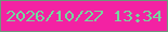 文字の大きさ：5、枠の色：6c987b、背景の色：f322a3、文字の色：76d79e 無料ブログパーツのブログ時計