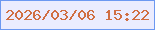 文字の大きさ：4、枠の色：6c98f1、背景の色：ebecfe、文字の色：d06e42 無料ブログパーツのブログ時計