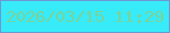 文字の大きさ：1、枠の色：6c99cf、背景の色：38ebf8、文字の色：78d39b 無料ブログパーツのブログ時計