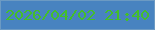 文字の大きさ：5、枠の色：6c9ac3、背景の色：4883c0、文字の色：44be2a 無料ブログパーツのブログ時計