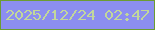 文字の大きさ：5、枠の色：6c9c32、背景の色：8c8ef0、文字の色：c2d79b 無料ブログパーツのブログ時計