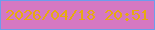 文字の大きさ：2、枠の色：6c9dec、背景の色：d578c2、文字の色：e7aa10 無料ブログパーツのブログ時計